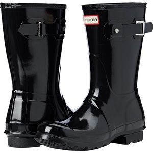 Hunter Boots Women Short Gloss Black